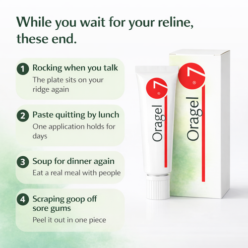 Maeva Oragel | Holds Your Loose Denture While Your Gums Heal